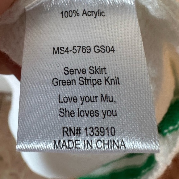 NWT Show Me Your MuMu Serve Skirt in Green Stripe Knit - Picture 11 of 11